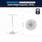 Flash Furniture Round 23.5" W, 23.5" L, 41" H, Glass Top, Clear CH-5-GG - alternate 8